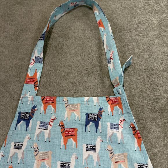 Llama Alpaca Chefs Bib Apron Funny Cooking Pockets Ruffle BBQ Grilling - Picture 2 of 7